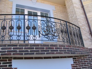 wrought-iron balcony railings